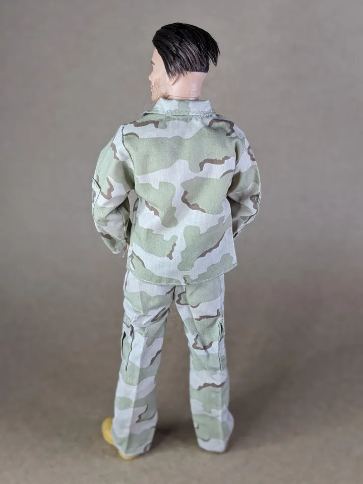Khaki military-style jacket & pants for fashion male dolls (long sleeve)