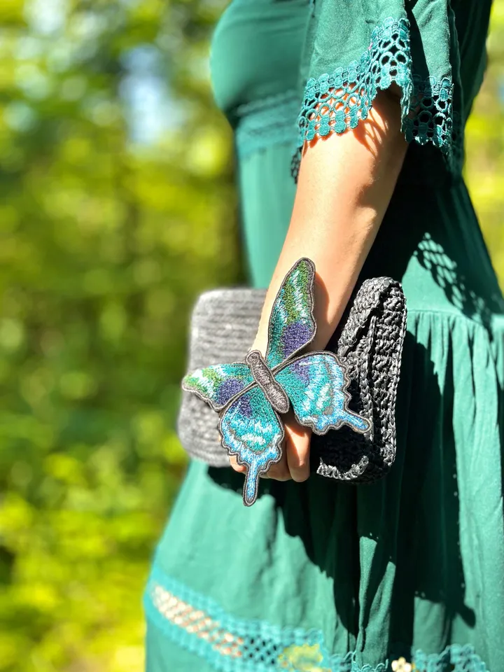 Machine Embroidery Design “Emerald Butterfly” 3D