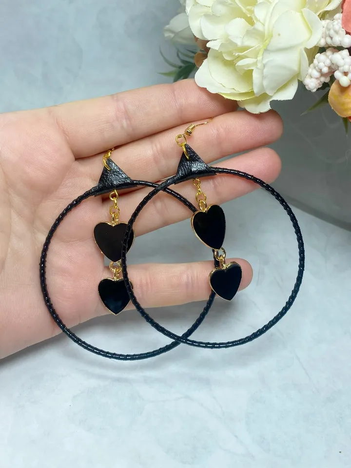 Handmade ring earrings. Bijouterie.