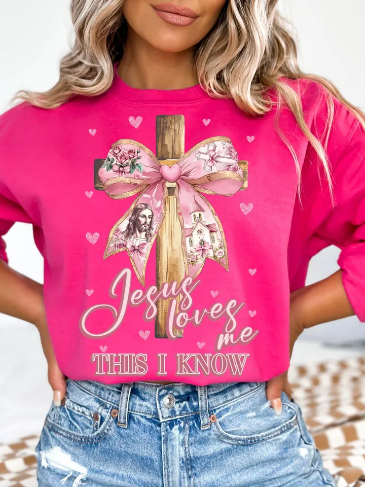 Jesus loves me this I know Png, Valentine Png, Valentine Heart Png, Christian Cross Png, Bible verse Png, Love like Jesus png, Brushstroke