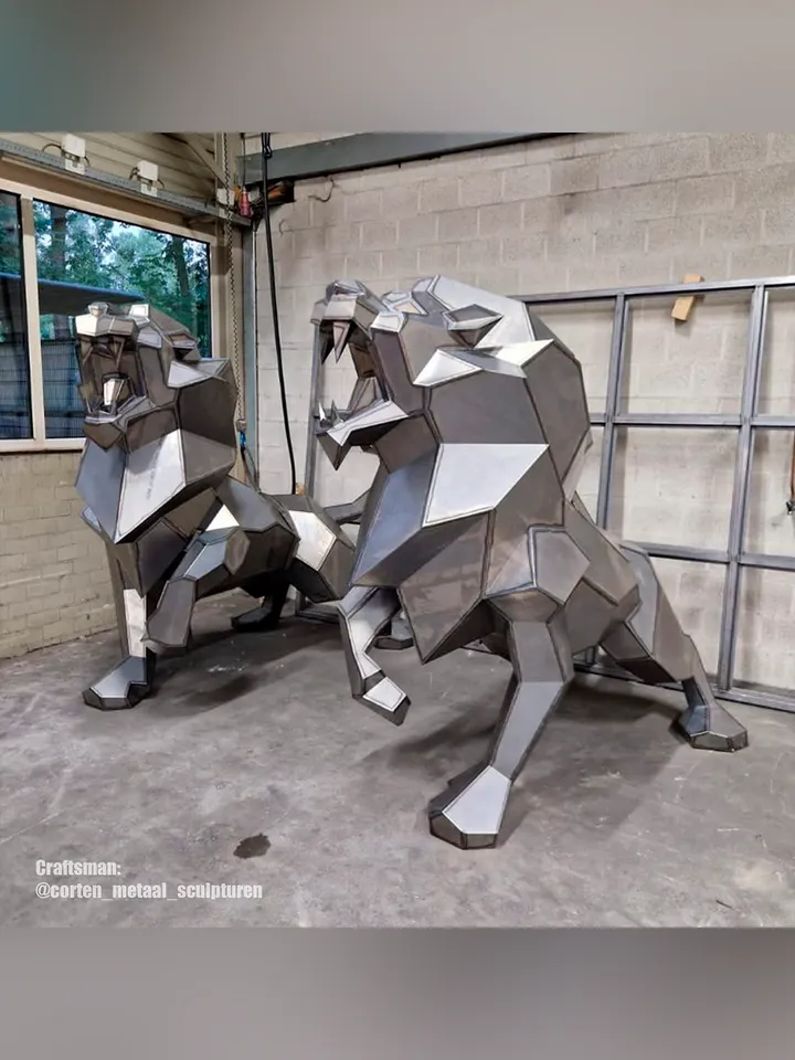 Welding Project Plans Drawings Lion (DXF, PDF)