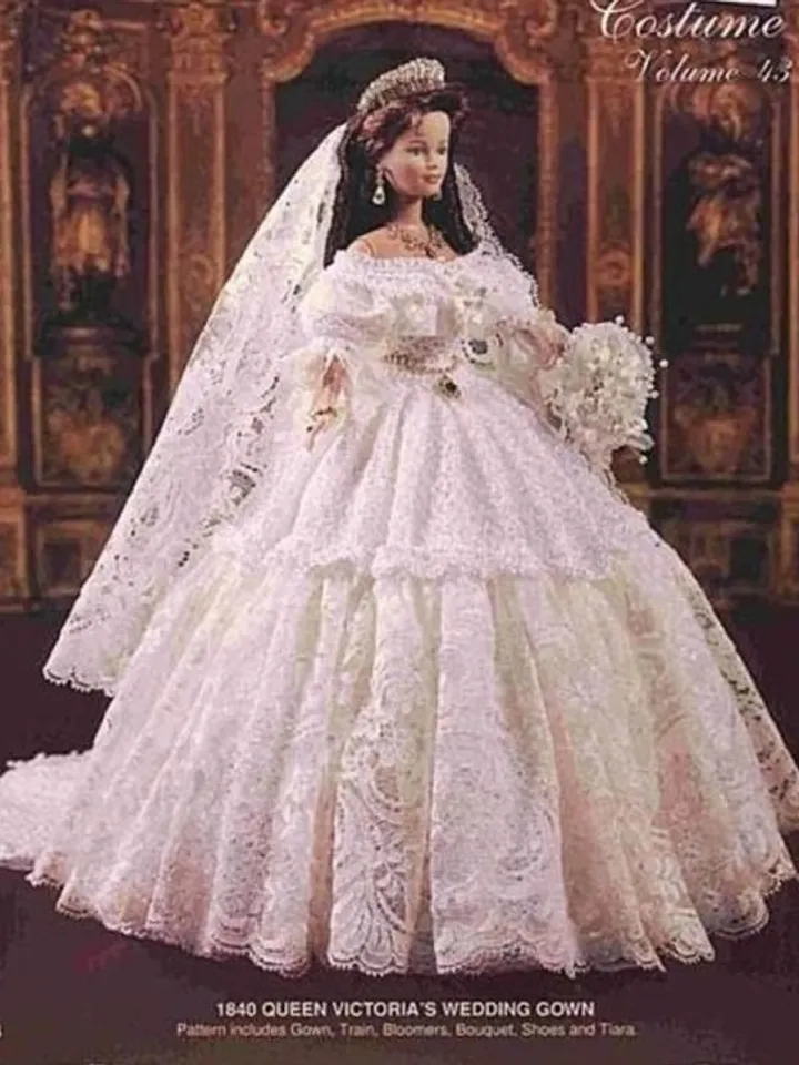 Barbie Dress Crochet Pattern Vintage for Dolls 11-1/2" Digital Download PDF