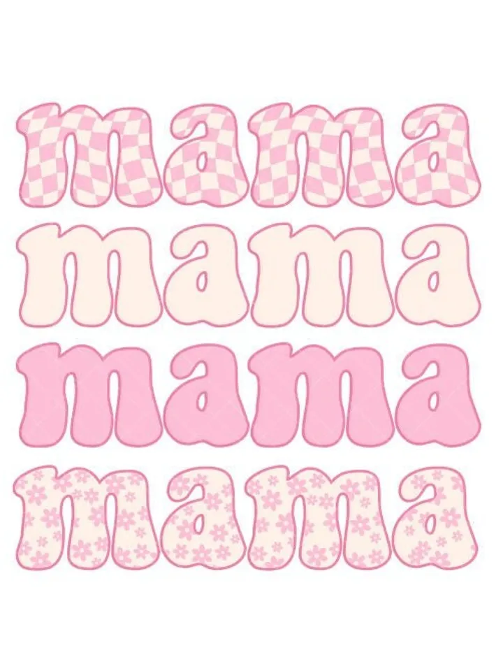 Pink Retro Mama PNG, Sublimation Png, Daisy Floral Mama Png, Mom Png, Mama T Shirt Design, Sublimation Design, Mother's Day Png, Digital
