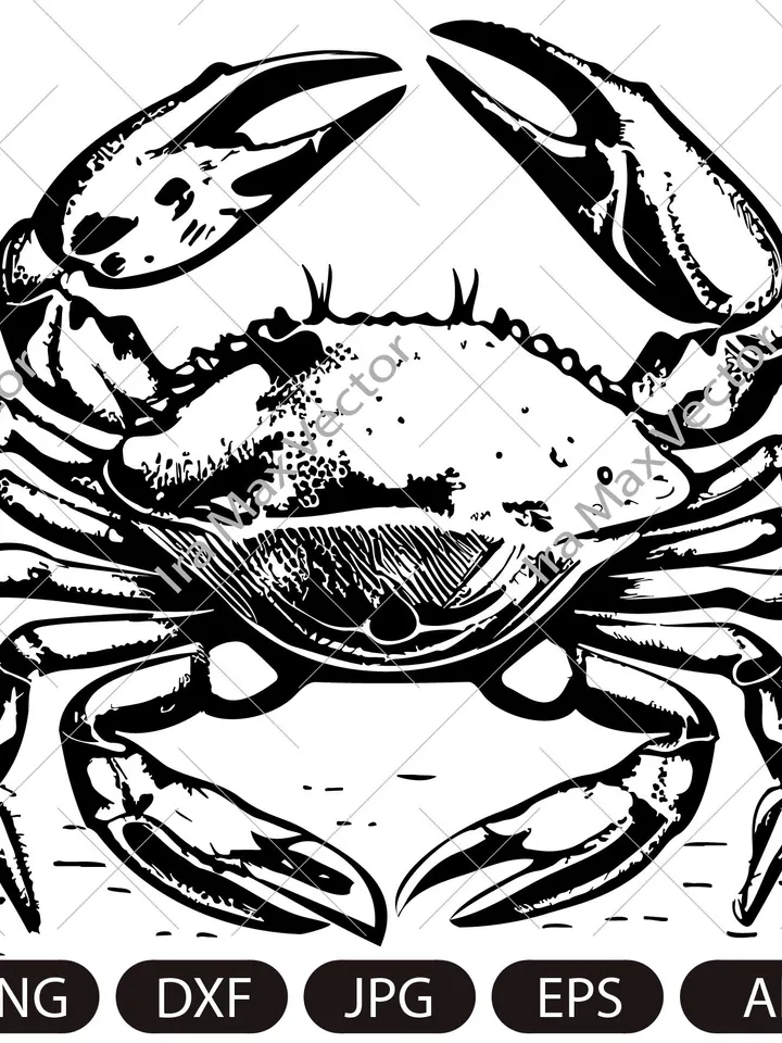Crab Svg, King Crab SVG, Sea Animal SVG, Crab Silhouette, Crab Clipart, Crab Legs SVG, Cut File Cricut, Crab SIlhouette, Crab detailed