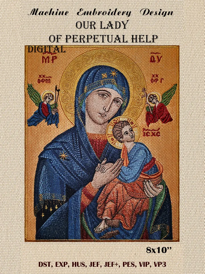 Our Lady of Perpetual Help embroidery design