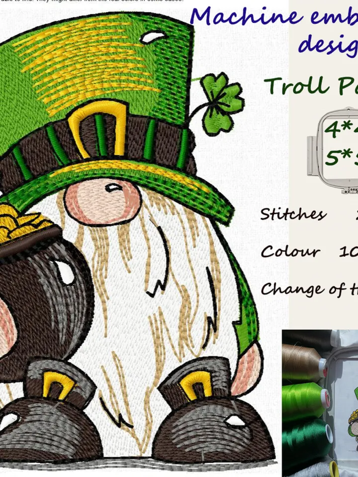 Dwarf Patrick 2 Sizes Embroidery Design