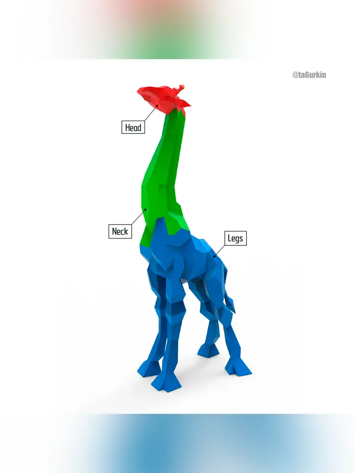 Welding Project Plans Drawings Giraffe (DXF, PDF)