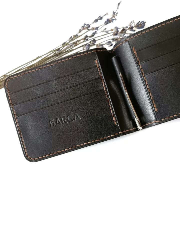 PDF Pattern of a wallet with a clip for Euro bills - Pattern of a leather wallet - Download PDF & video TUTORIAL