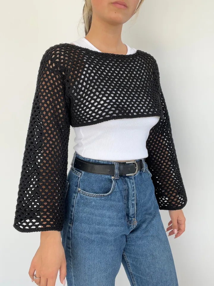 crochet mesh top pattern , mesh sweater, Crop Sweater, Mesh Pattern, Crop Top , Crochet Mesh Jumper