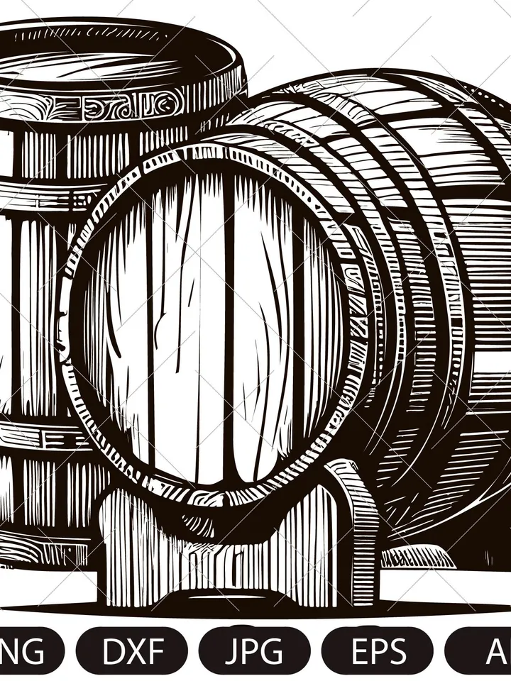 Barrels Svg, Wooden Barrel Svg, Barrel Svg, Barrel Dxf,Winemaking svg, Brewery, Bar decor, Barbell Png, Barbell Clipart, Barbell Files