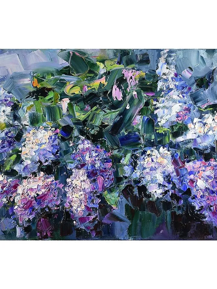 Lilac Painting Flower Original Art Floral Oil Canvas Artwork Impressionism
