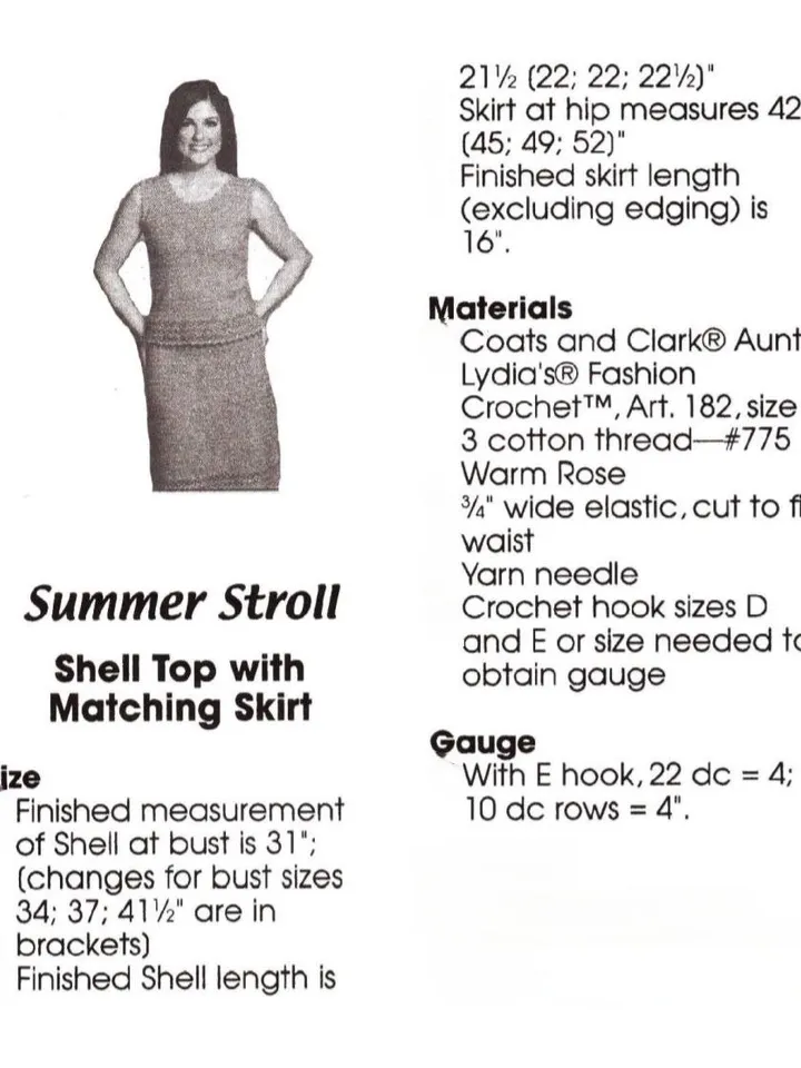 Top crochet pattern, skirt crochet, skirt suit crochet pattern pdf instant download
