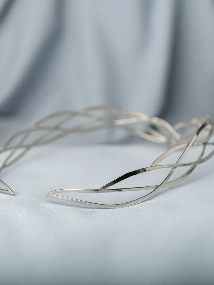 Fantasy diadem jewelry Tiara Elven Crown bridal hair vine Wedding Headpiece bridal headband fantasy fairy Tiara Rosina