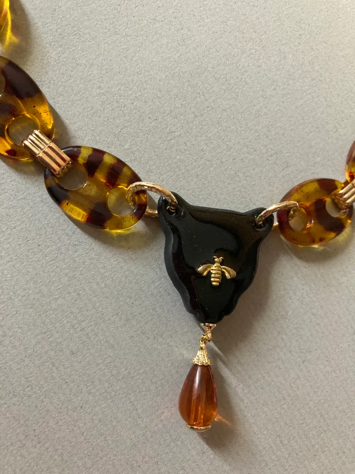 Choker black leopard porcelain