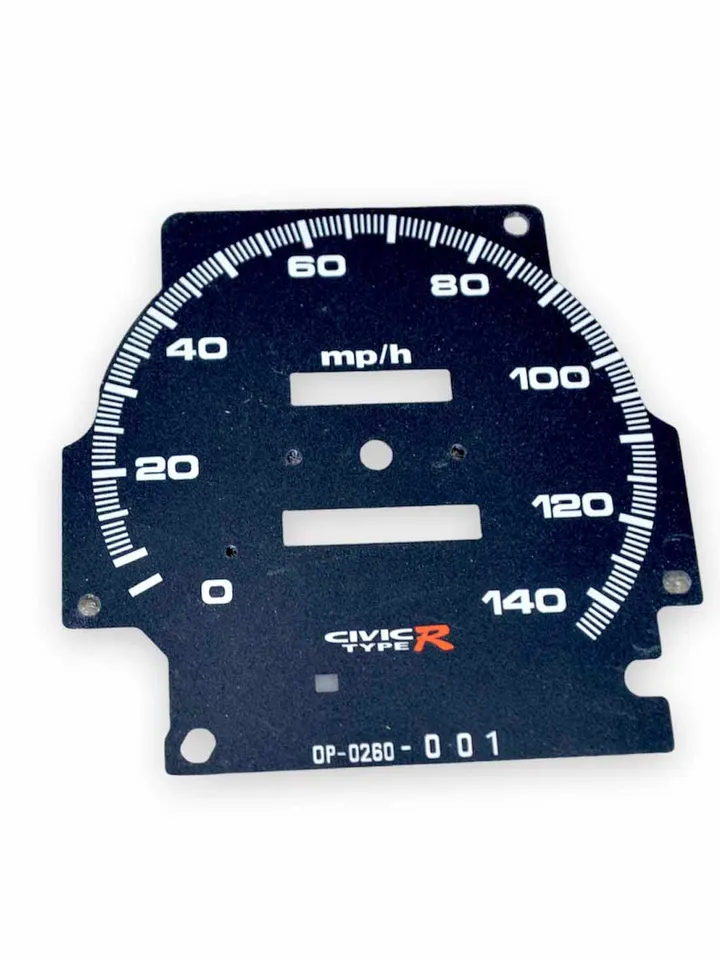 Gauge Faces Overlay kit Miles Type-R style for USDM Honda Civic Ek VTI / SI