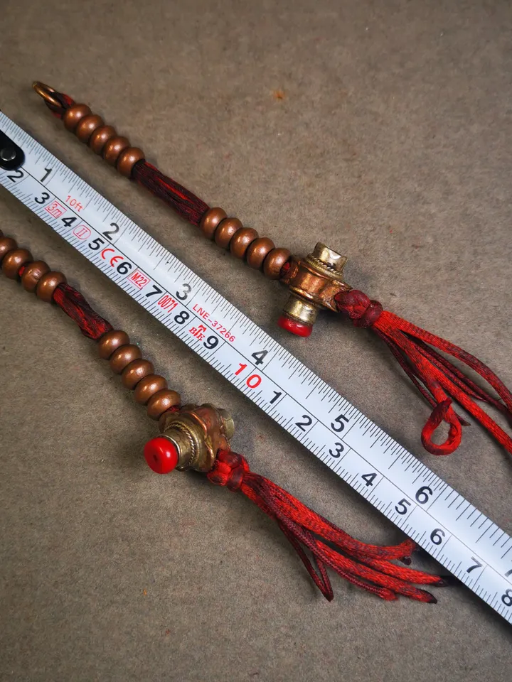 Gandhanra Old Tibetan Buddhist Mala Counters,Prayer Bead Counters ,Big Size,Made of Lima Brass