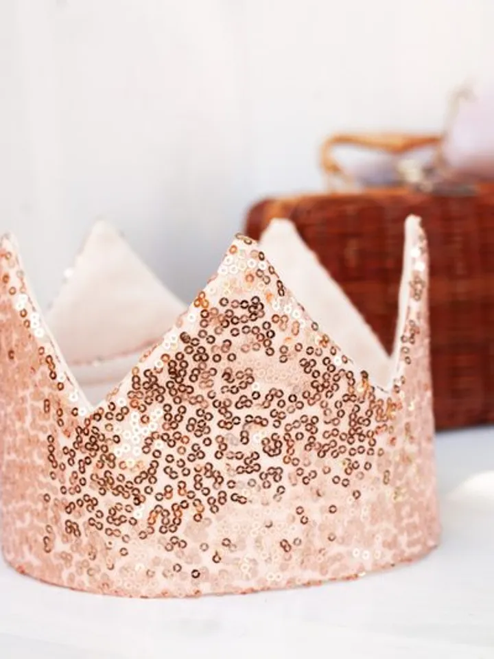 Rose Gold Sequin Crown