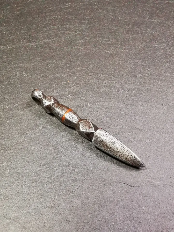 Gandhanra Handmade Tibetan Amulet ,Kila(Dorje Phurba) , Trantic Buddhism Ritual Implement Pendant,Made of Cold Iron,2.2"