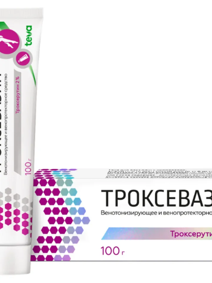 Troxevasin gel 2 percent 100g tube Troxerutin - venotonic, vein restoration