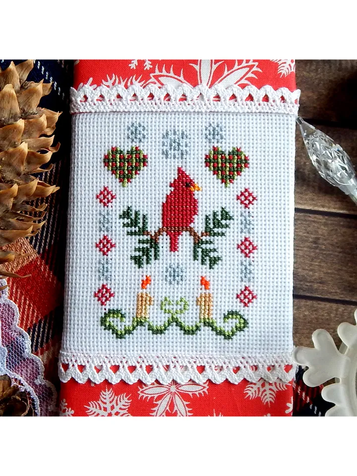 Christmas Cardinal cross stitch pattern