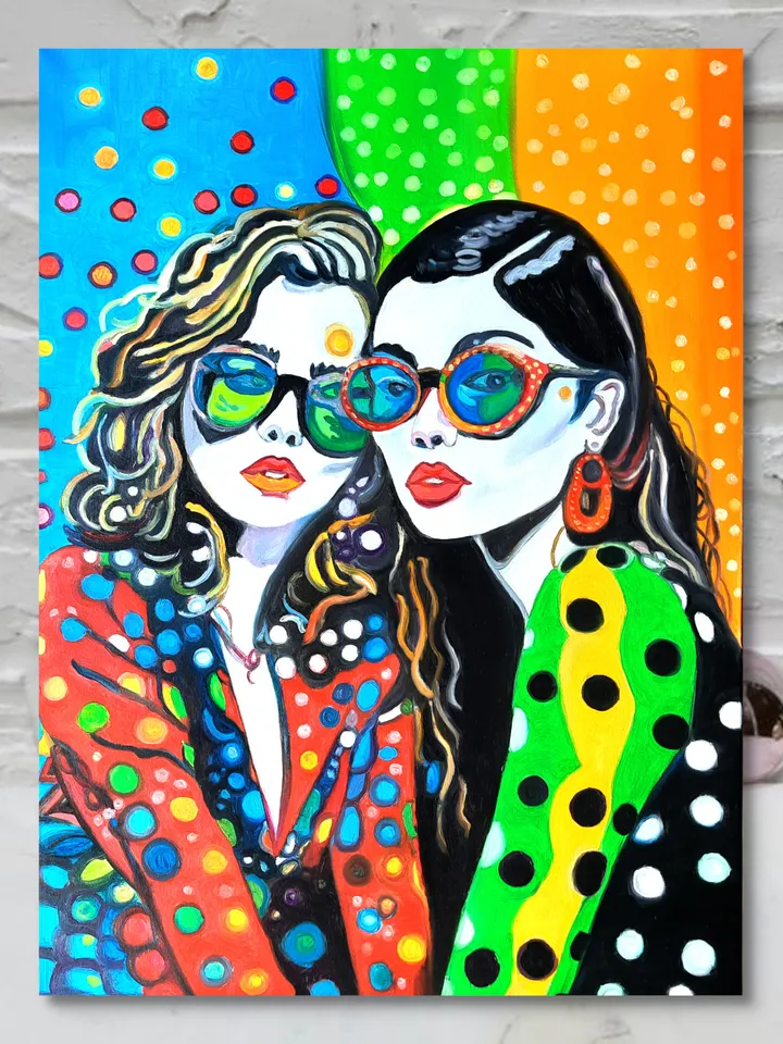Girls Art Original Oil painting Oil on canvas