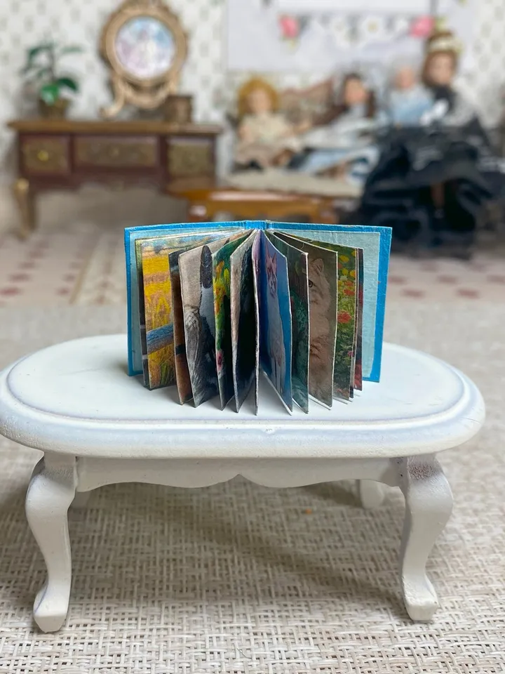 Book for a dollhouse. 1:12. Book about cats. Handmade.