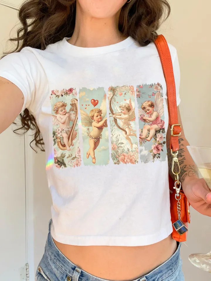Retro Cupid Coquette bow Png, Retro Valentine Shirt Design, Baby Cupid png, Valentine's Day Png, Valentine Love Png, valentine's day bow png
