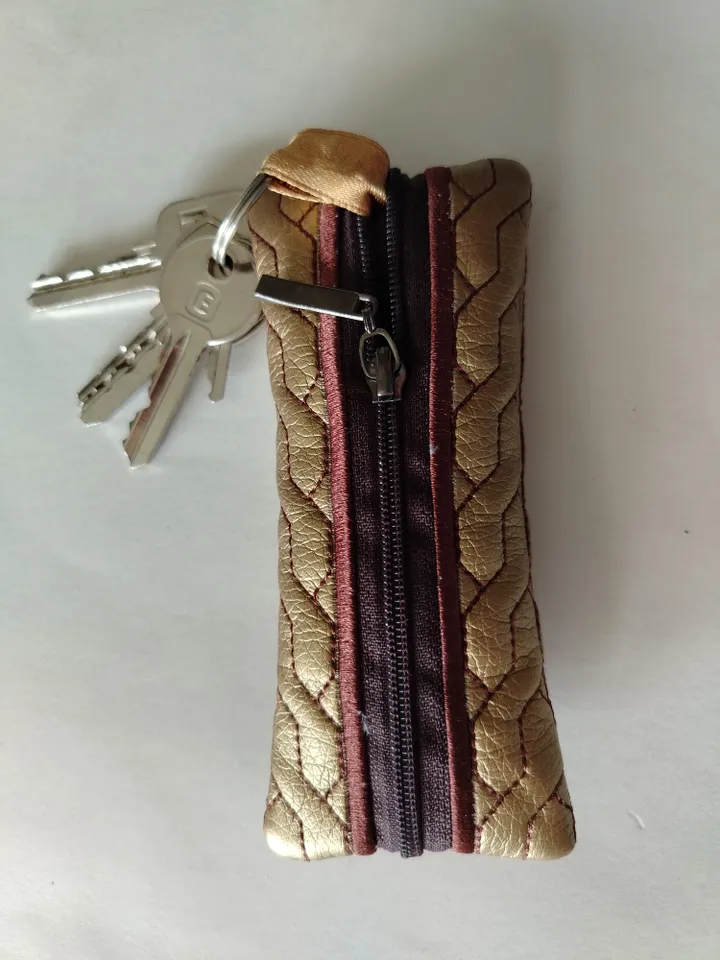 In the hoop Key Pouch embroidery design + Wristlet