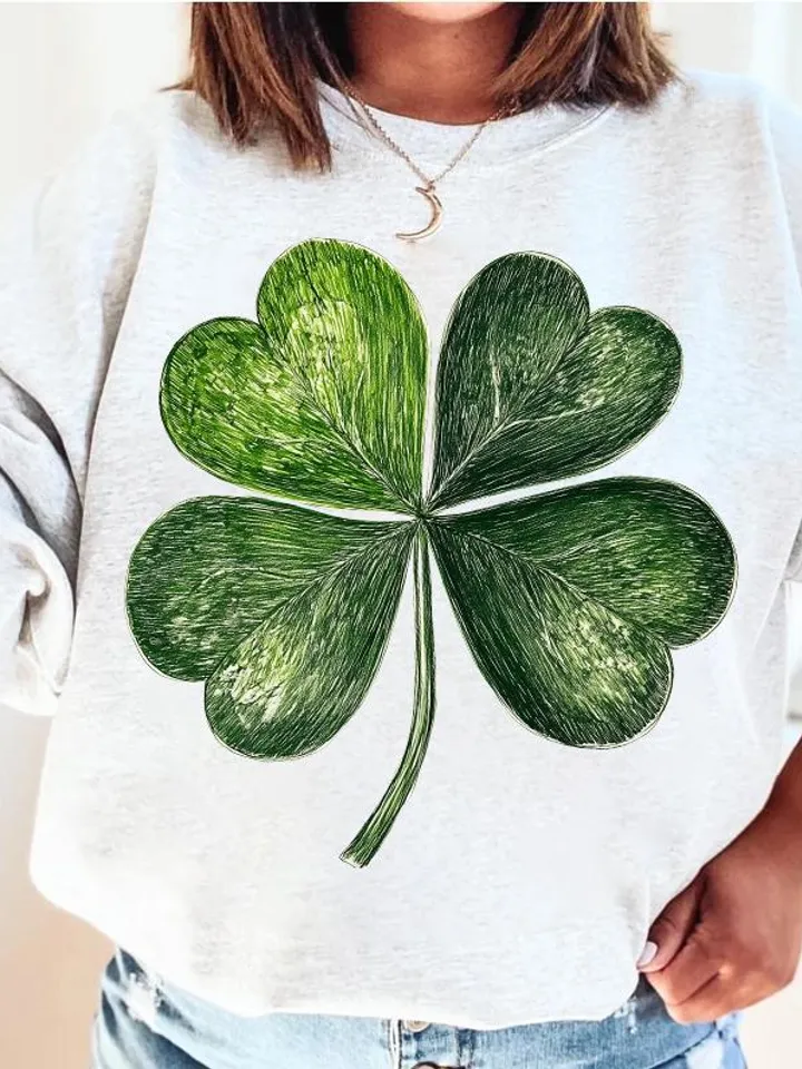 Shamrock Png, St. Patrick’s Day Clover Design, Green Shamrock PNG, St. Paddy’s Day Sublimation PNG, Irish Clover Art, Trendy T-Shirt Design
