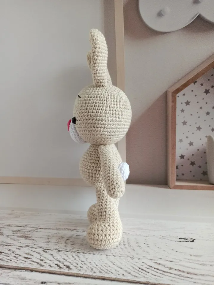 Hand woven bunny,stuffed toys animals, Christmas gift for kids, first toy,