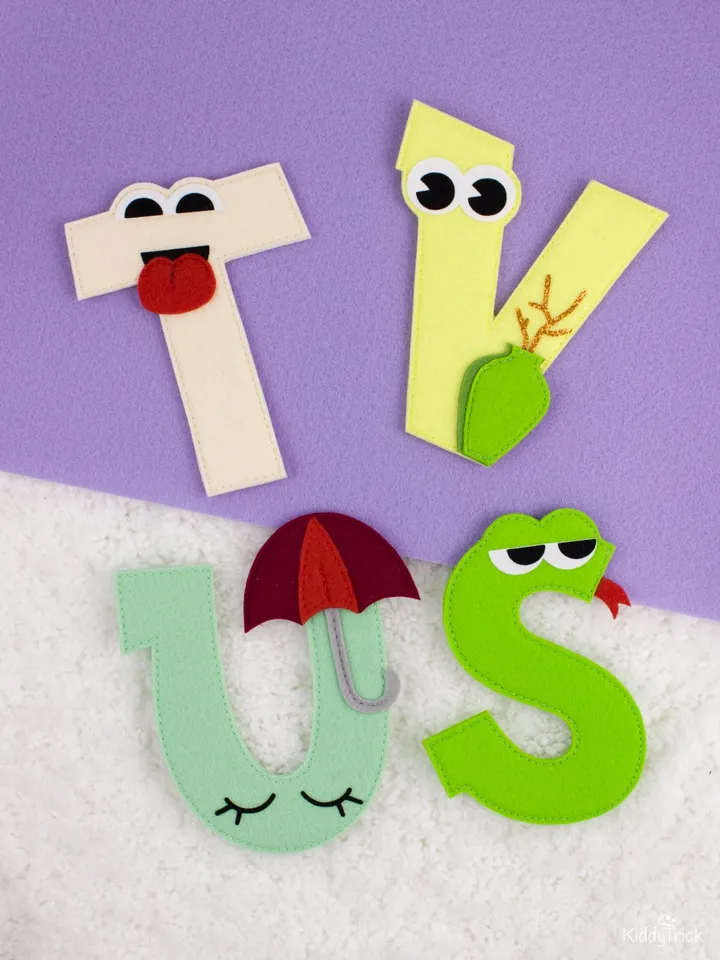 Felt English Alphabet with Eyes - Sewing Patterns