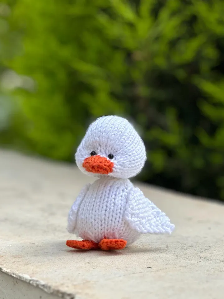 PDF Goose Knitting Pattern, Knitted Toy Tutorial, Knitted Animal Pattern, Chick Duck