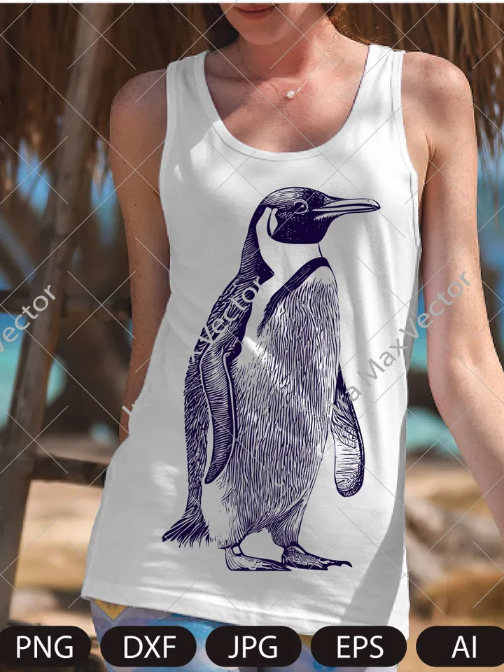 Penguin Svg, King Penguin SVG, Sea Animal SVG, Penguin Silhouette, Penguin Clipart, Penguin SIlhouette, Penguin detailed