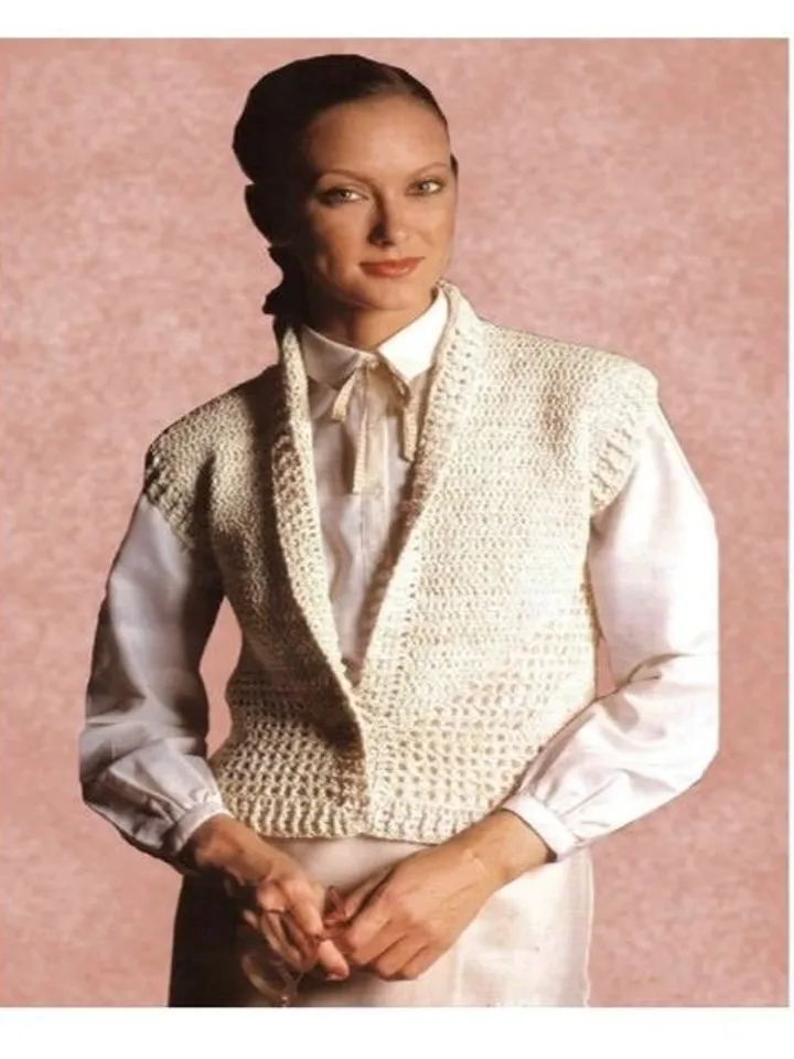 Crochet vest , crochet waistcoat pattern, women ladies vest , summer waistcoat pdf