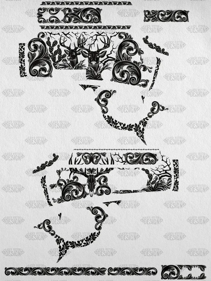 VECTOR DESIGN Marlin 1894 Scrolls and deers