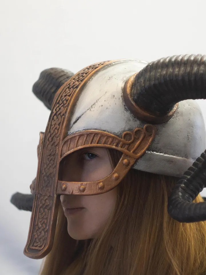Viking Helmet, Helmet with Ram Horns, Scandinavian Armor, Cosplay Armor, Celtic Helmet, Viking Armor, Larp Armor, Battle-Worn Helmet