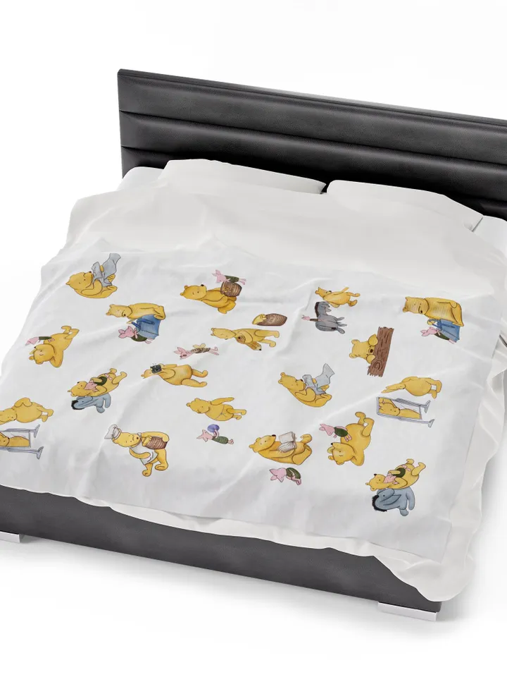 Winnie the Pooh Cozy Plush Blanket; Winnie the Pooh Baby Blanket; Hundred Acre Wood Blanket Gift for baby;
