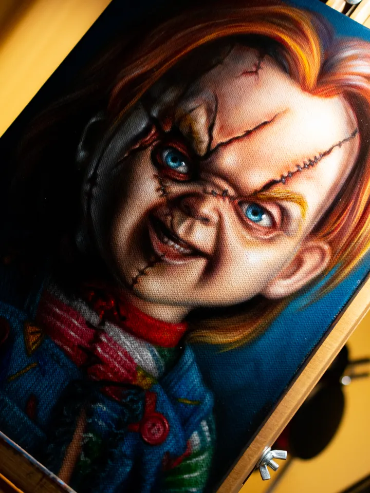 Original oil painting Chucky Child's Play