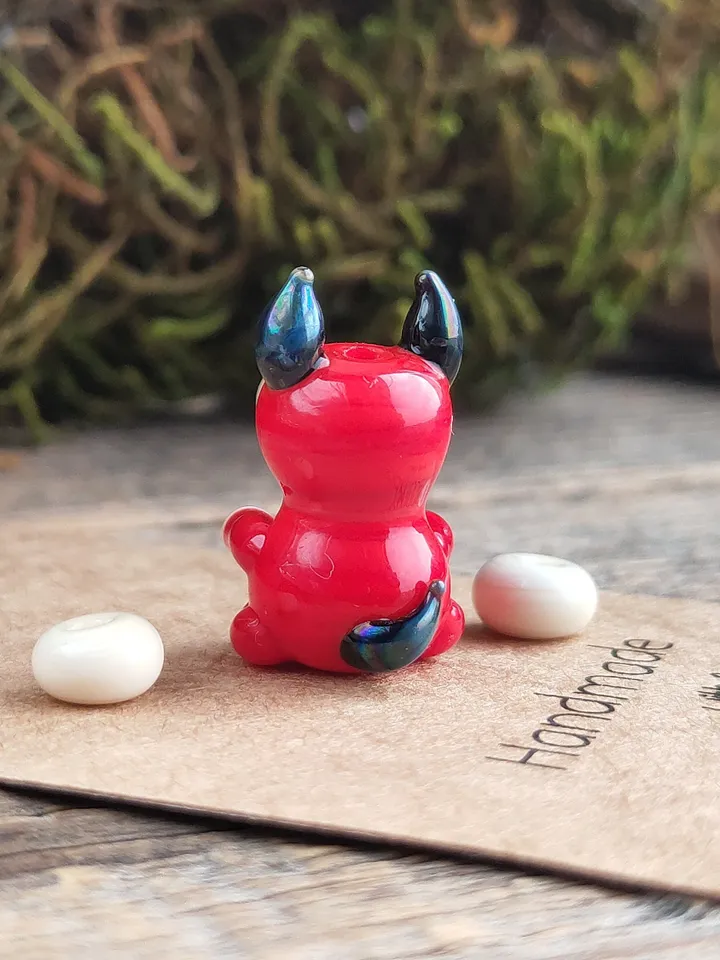 Tiny monster miniature, glass monster figurine, monster sculpture for terrarium decoration or fairy garden decor