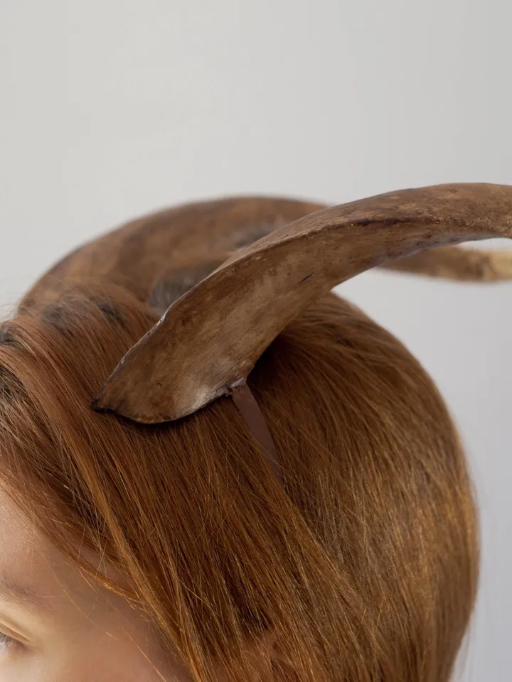 Tiefling Horns, Brown Devil Horns, Dragon Horns, Horns Headband, Fantasy Cosplay Horns for Halloween