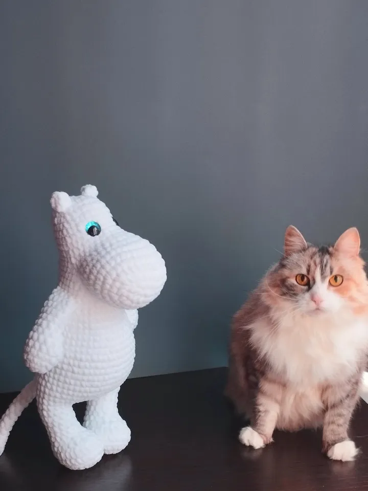 Moomin Troll Amigurumi Crochet Pattern - Large 30-40cm Soft Toy for Cuddles