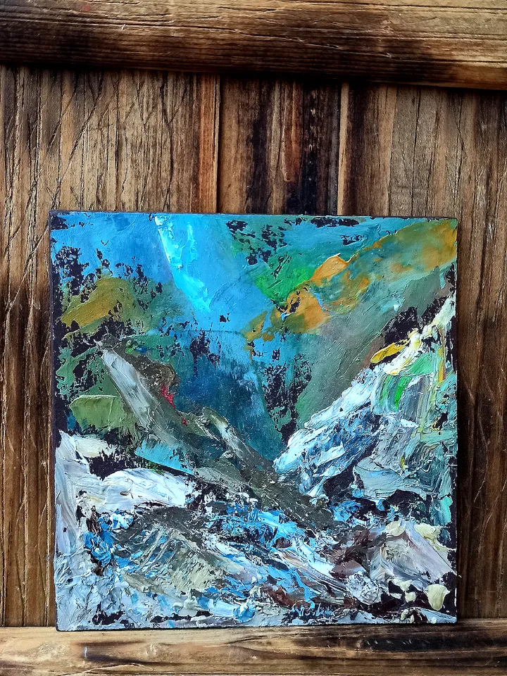 The Mountain Stream original oil painting