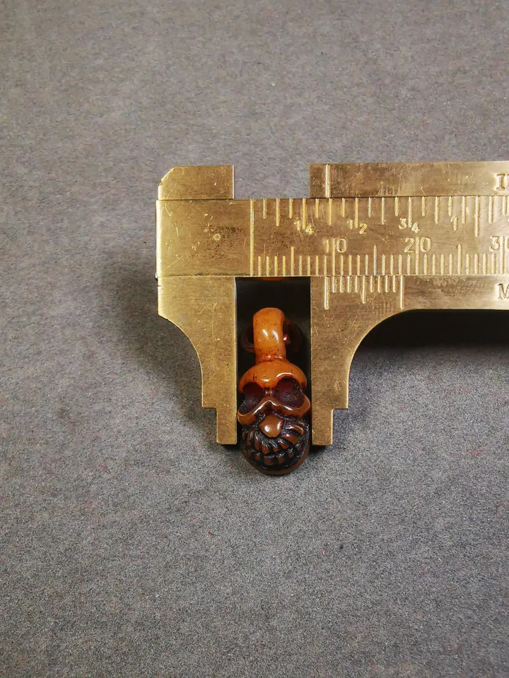 Yak Bone Carved Skull Bead Clipe Pendant for Mala,Prayer Beads Accessories,Gandhanra Tibetan Amulet