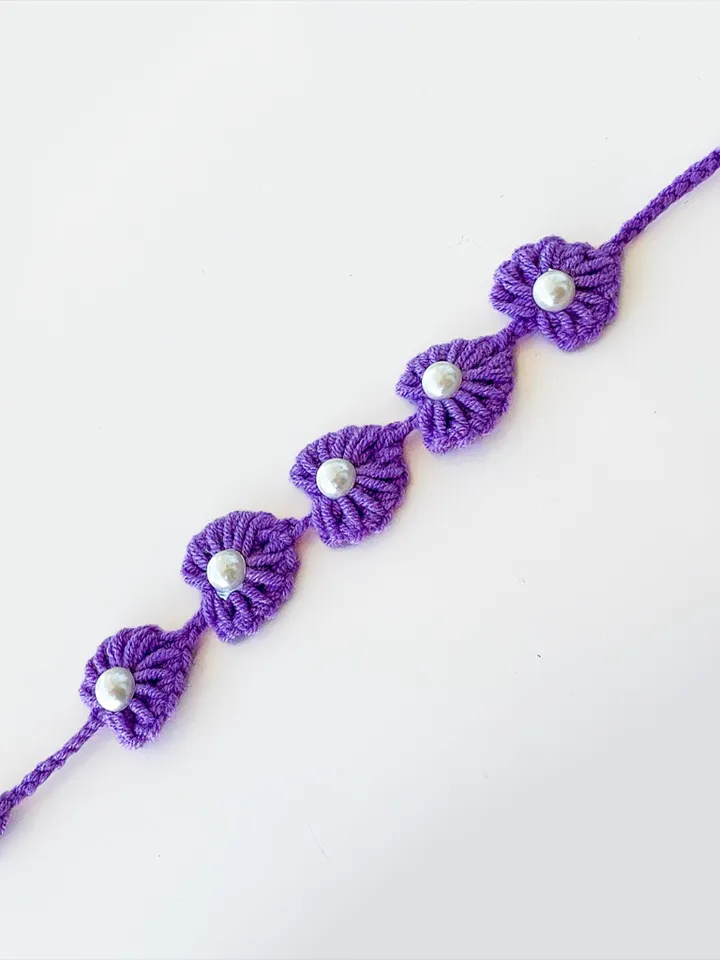 Crochet Bracelet Pattern, PDF Tutorial Beaded Floral Jewelry DIY, Elegant Wrist Accessory Gift for Handmade Jewelry Lovers