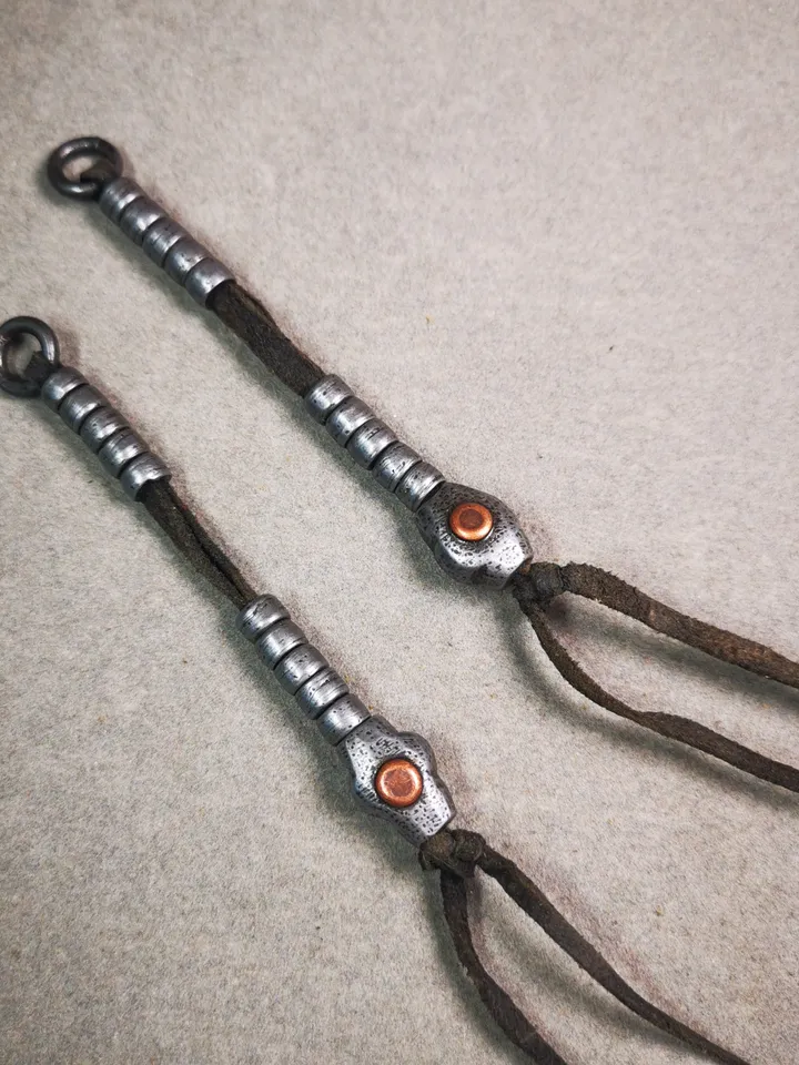 Gandhanra Handmade Tibetan Buddhist Mala Counters,Prayer Bead Counters,Made of Cold Iron,Copper Inlaid