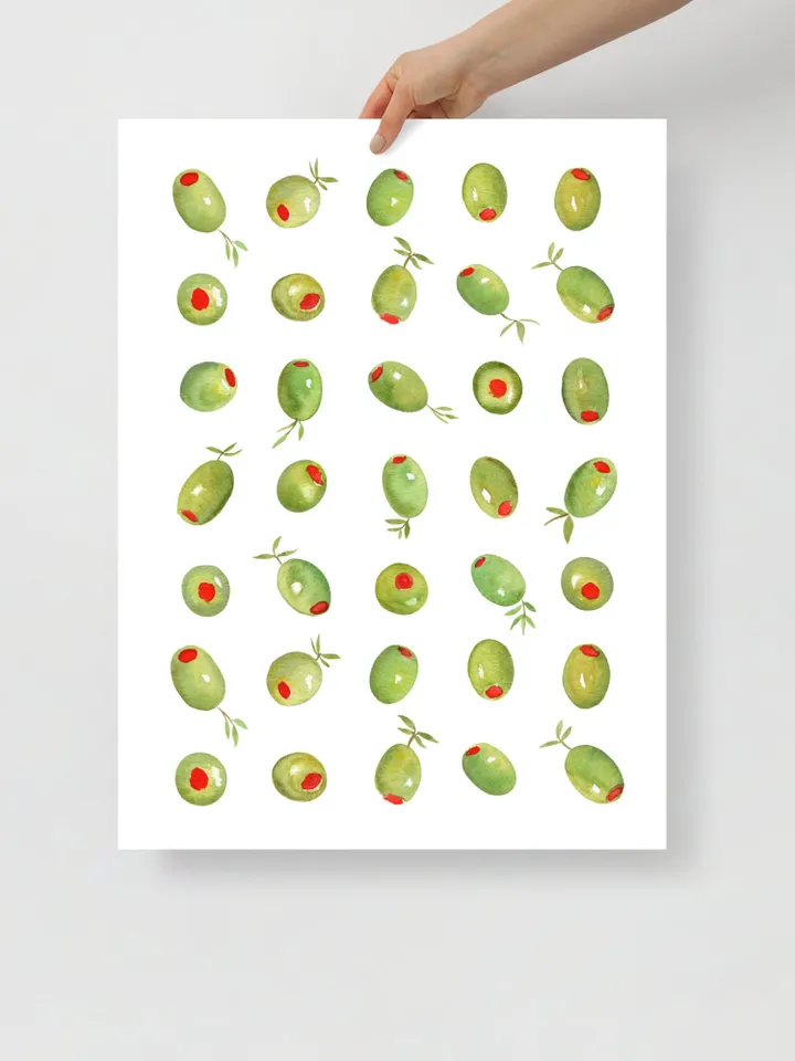 Olive Branch Watercolor Painting, Olive Wall Art, Italy Wall Art, Kitchen Poster, Green Food Art, Olive Kitchen Decor, Minimal Plant Print
