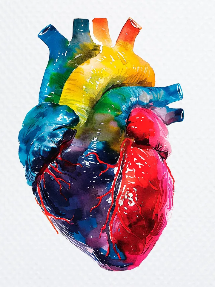 13 Human Heart PNG Bundle, Heart Anatomy, Printable Watercolor clipart for sublimation, Digital download, Paper craft, junk journals
