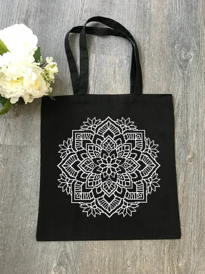 Flower mandala cross stitch pattern download PDF Monochrome cross stitch Modern mandala embroidery Floral ornament cross stitch chart #M87