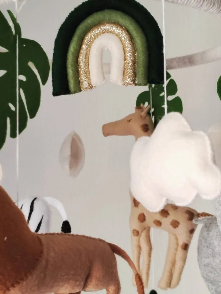 Baby mobile, crib mobile, safari mobile, neutral nursery decor