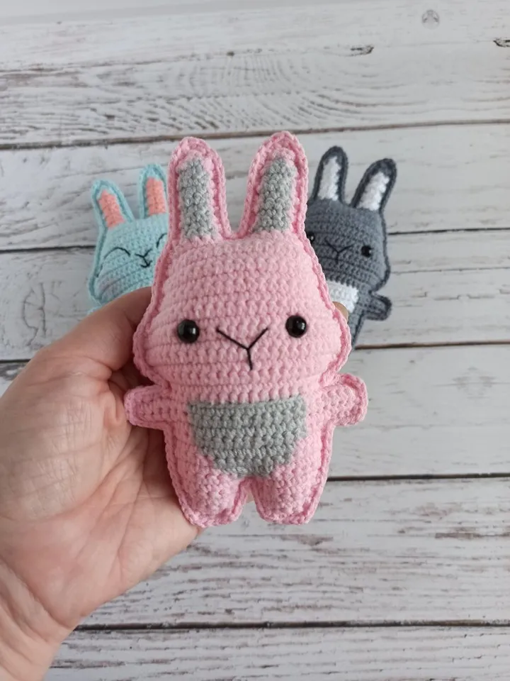 flat  toy sleeping bunny,xmas gift, first toy bunny, baby shower gift